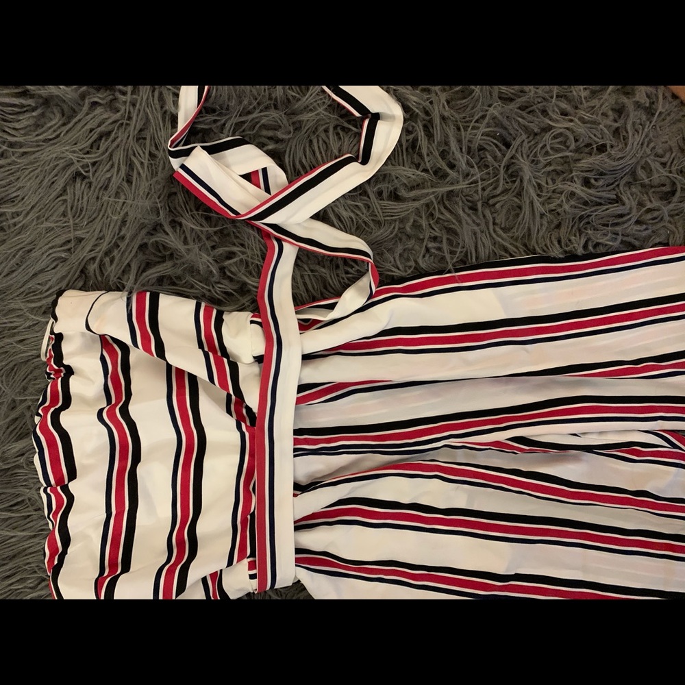 Red black and white Express Romper